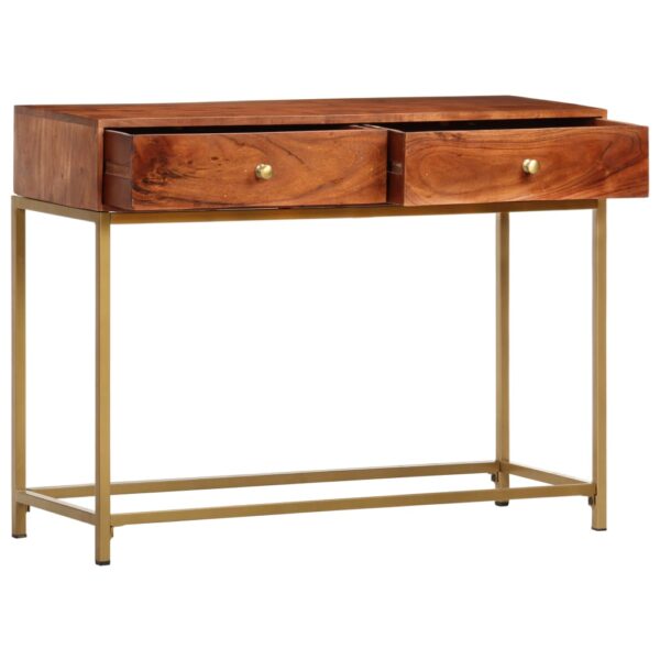 vidaXL Console Table 100x35x76 cm Solid Wood Acacia - Image 2