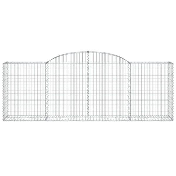 vidaXL Arched Gabion Basket 300x50x100/120 cm Galvanised Iron - Image 3