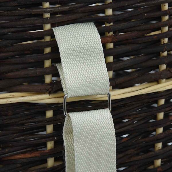 vidaXL Firewood Backpack with Carrying Belts 50x44x58 cm Natural Willow - Image 9