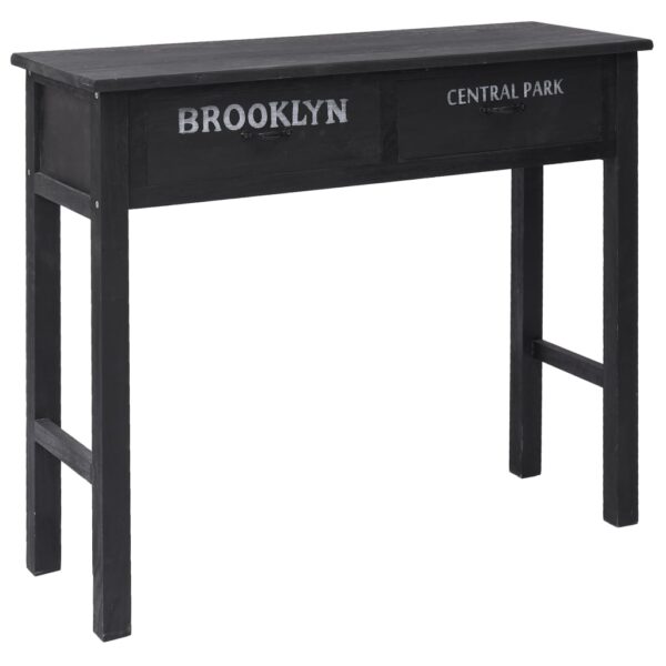 vidaXL Console Table Black 90x30x77 cm Wood - Image 1