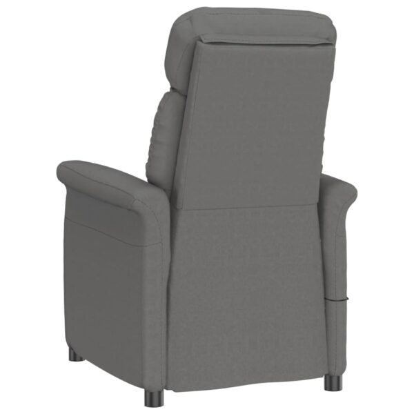 vidaXL Massage Chair Dark Grey Faux Suede Leather - Image 5