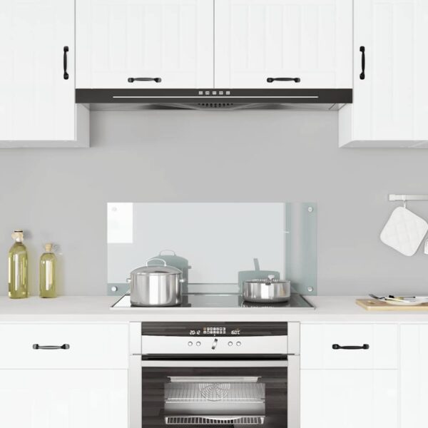 vidaXL Kitchen Backsplash Transparent 90x40 cm Tempered Glass - Image 1