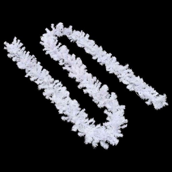 vidaXL Christmas Garland with LED Lights 5 m White - Image 5