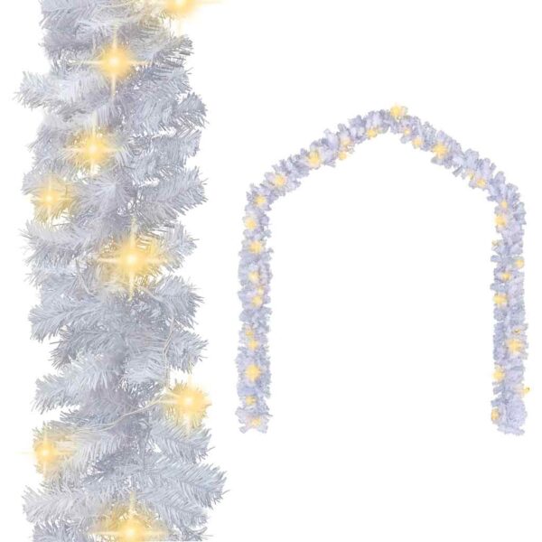 vidaXL Christmas Garland with LED Lights 5 m White - Image 1