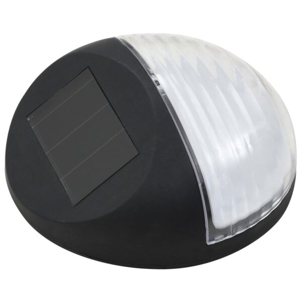 vidaXL Outdoor Solar Wall Lamps LED 24 pcs Round Black - Image 3