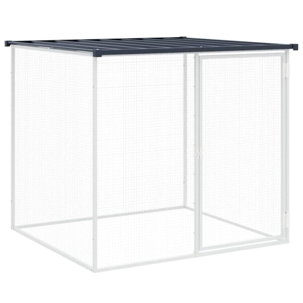 vidaXL Chicken Cage with Roof Anthracite 103x98x90 cm Galvanised Steel - Image 2