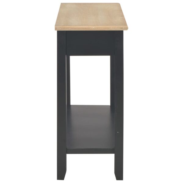 vidaXL Console Table Black 110x35x80 cm Wood - Image 6