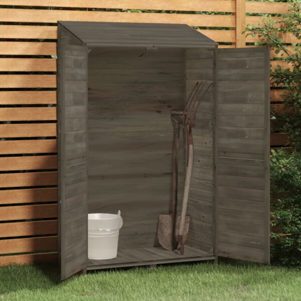 vidaXL Garden Shed Anthracite 102x52x174.5 cm Solid Wood Fir - Image 3