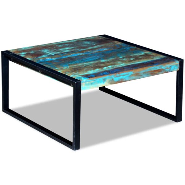 vidaXL Coffee Table Solid Reclaimed Wood 80x80x40 cm - Image 3