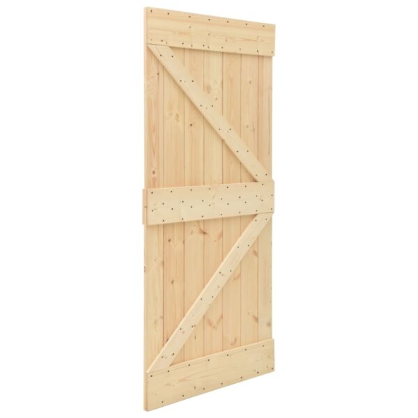 vidaXL Door 90x210 cm Solid Pine Wood - Image 3