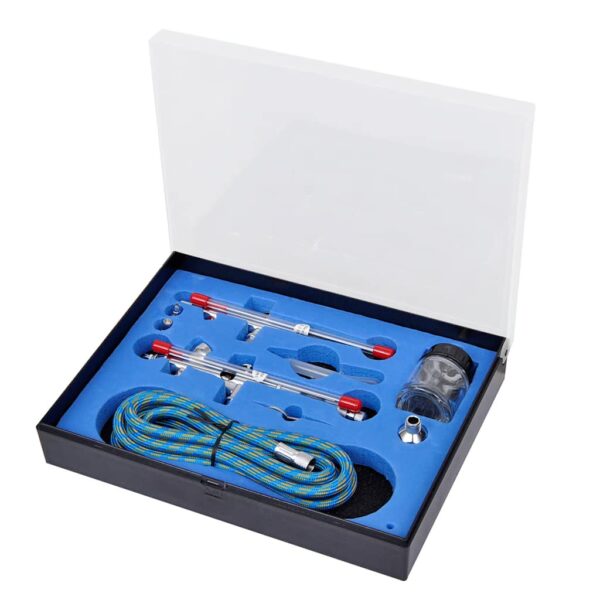 vidaXL Airbrush Set with 2 Spray Guns - Image 2