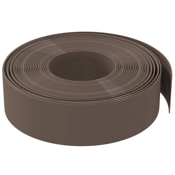 vidaXL Garden Edging Brown 10 m 15 cm Polyethylene - Image 3