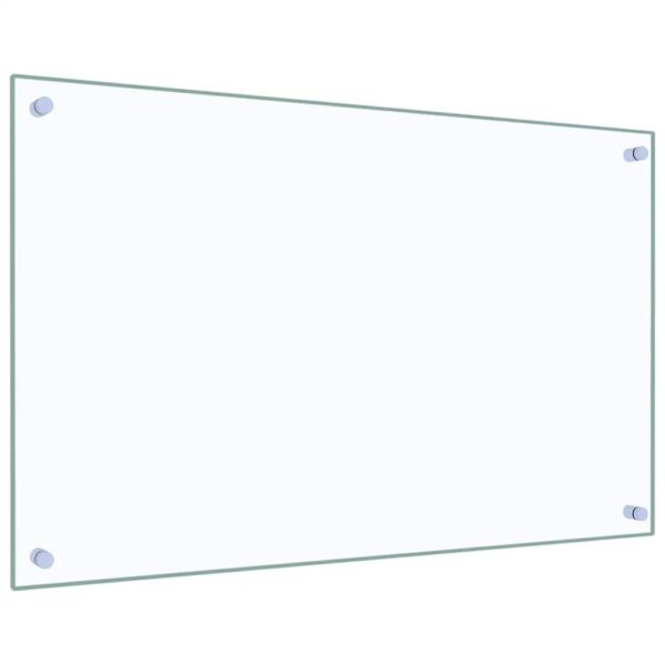 vidaXL Kitchen Backsplash Transparent 80x50 cm Tempered Glass - Image 5