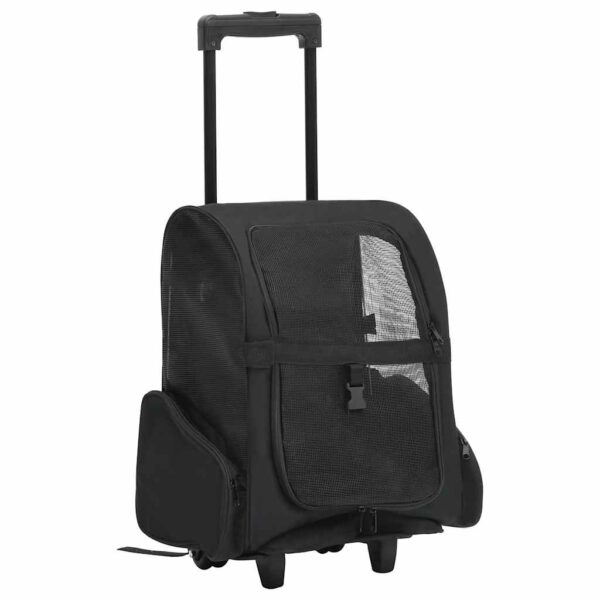 vidaXL Foldable Multipurpose Pet Trolley Black - Image 1
