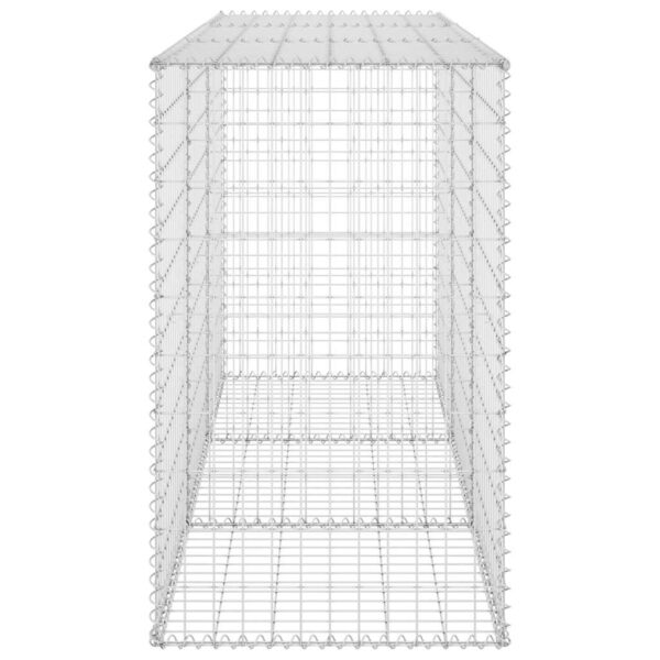vidaXL Gabion Wall with Covers Galvanised Steel 200x60x100 cm - Image 6