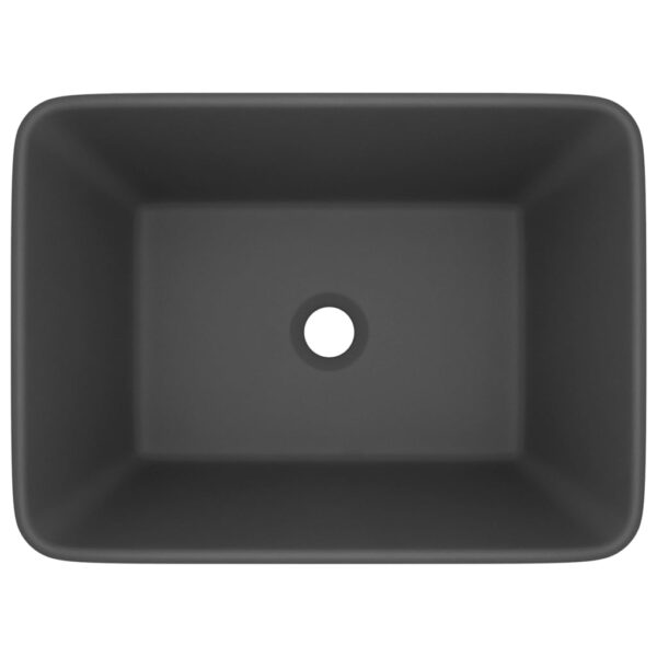 vidaXL Luxury Wash Basin Matt Dark Grey 41x30x12 cm Ceramic - Image 3