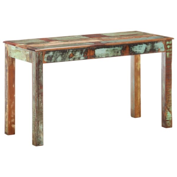 vidaXL Desk 130x55x76 cm Solid Reclaimed Wood - Image 5
