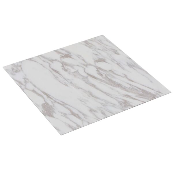 vidaXL Self-adhesive PVC Flooring Planks 5.11 m? White Marble - Image 2