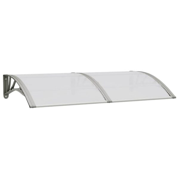 vidaXL Door Canopy Grey 150x75 cm Polycarbonate - Image 2