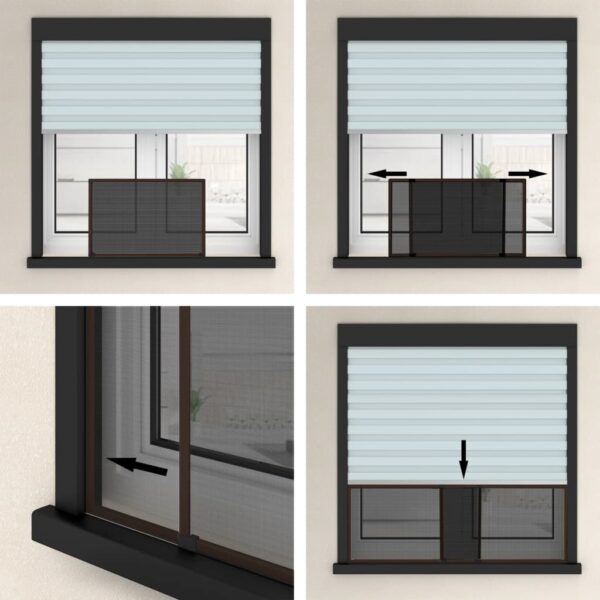 vidaXL Extendable Insect Screen for Windows Brown (100-193)x75 cm - Image 10