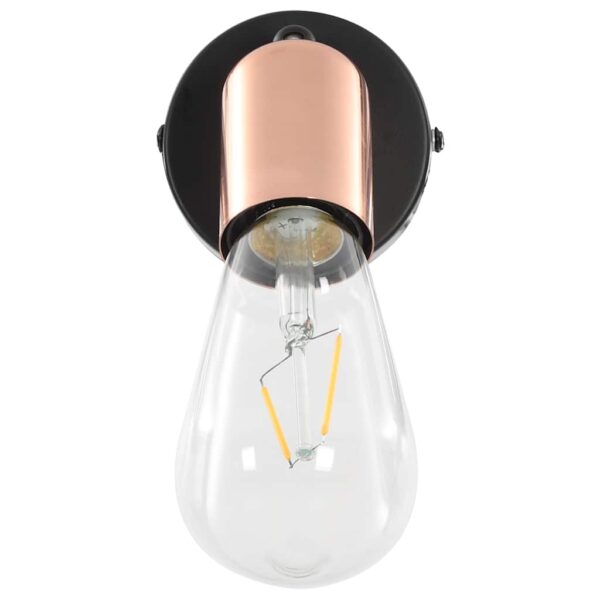 vidaXL Spot Lights 2 pcs with Filament Bulbs 2 W Black and Copper E27 - Image 6