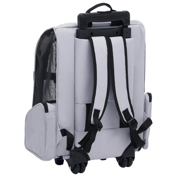 vidaXL Foldable Multipurpose Pet Trolley Grey - Image 4