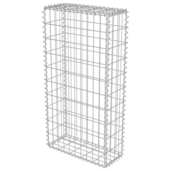 vidaXL Gabion Wall with Covers Galvanised Steel 50x20x100 cm - Image 3
