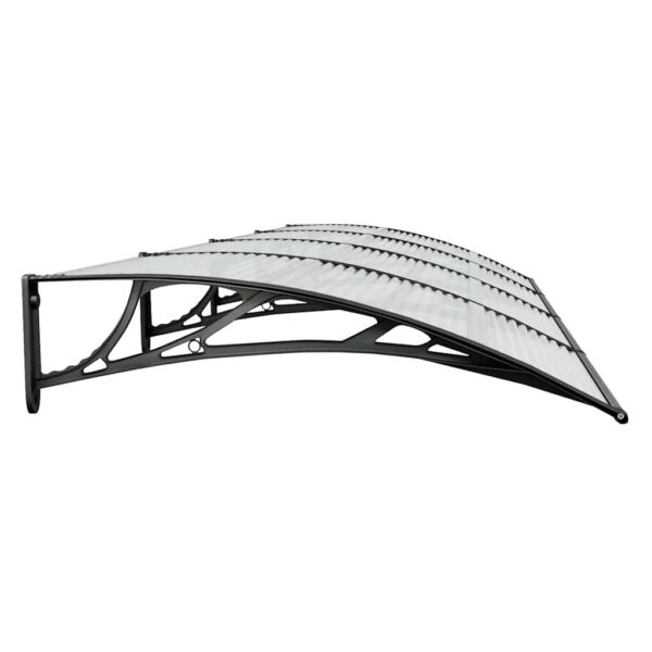 vidaXL Door Canopy Black 350x100 cm Polycarbonate - Image 5