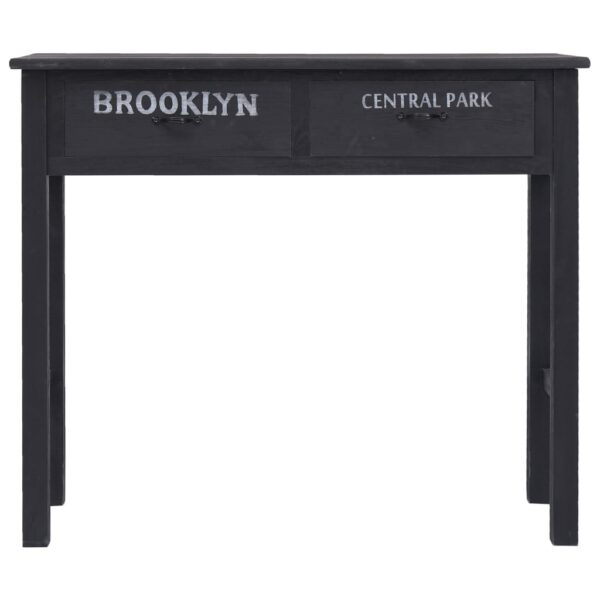 vidaXL Console Table Black 90x30x77 cm Wood - Image 4