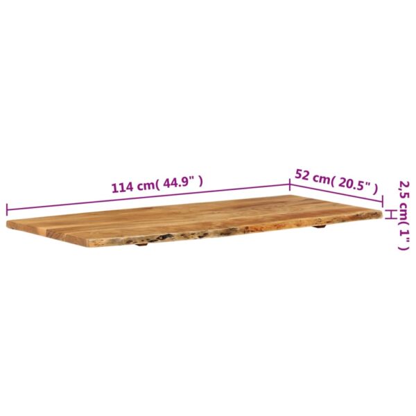vidaXL Bathroom Vanity Top Solid Acacia Wood 114x52x2.5 cm - Image 7