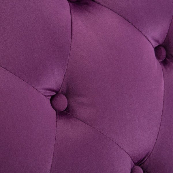 vidaXL Chaise Lounge Purple Velvet - Image 7