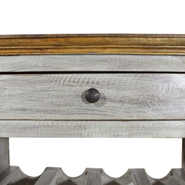 vidaXL Wine Rack Solid Mahogany Wood 55x23x85 cm - Image 4