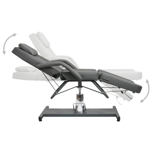 vidaXL Massage Table Grey 180x62x(87-112) cm - Image 3