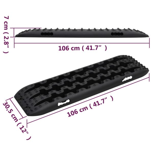 vidaXL Traction Boards 2 pcs Black 106x30.5x7 cm Nylon - Image 8