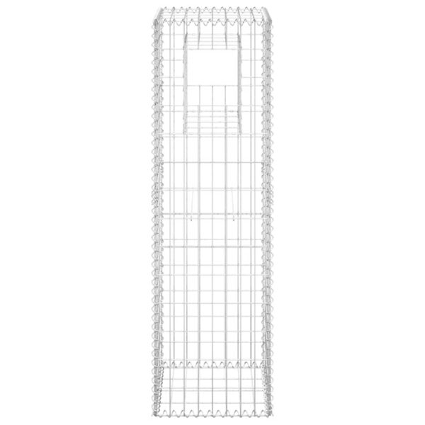 vidaXL Gabion Basket Posts 2 pcs 40x40x140 cm Iron - Image 4