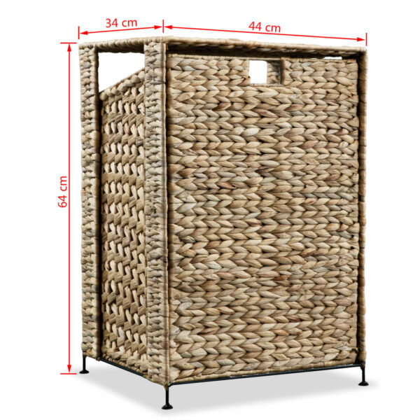 vidaXL Laundry Basket 44x34x64 cm Water Hyacinth - Image 7