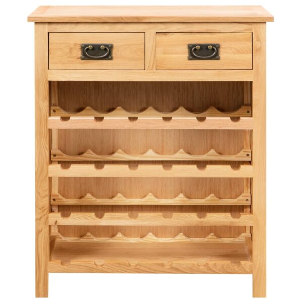 vidaXL Wine Cabinet 72x32x90 cm Solid Oak Wood - Image 2