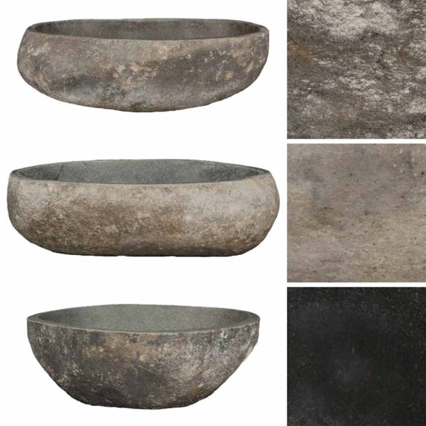 vidaXL Basin River Stone Oval (45-53)x(34-41) cm - Image 4