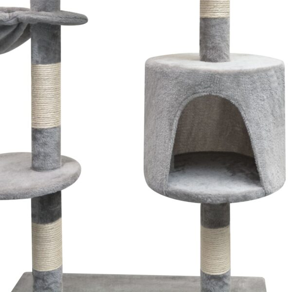 vidaXL Cat Tree with Sisal Scratching Posts 125 cm Grey - Image 3