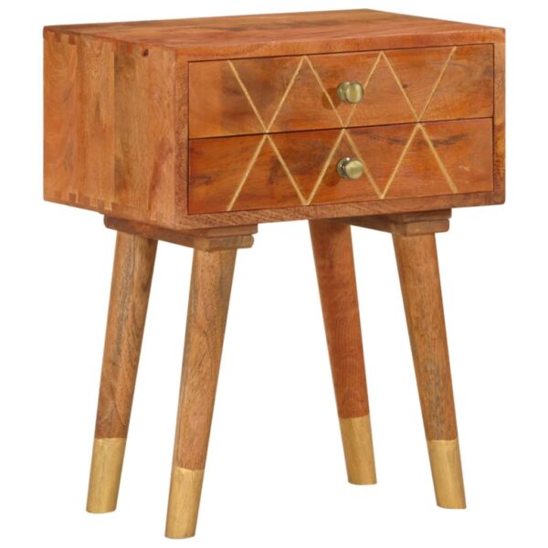 vidaXL Bedside Cabinet 43x30x58 cm Solid Mango Wood - Image 13