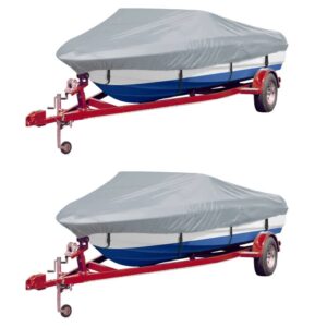 vidaXL Boat Covers 2 pcs Grey Length 488-564 cm Width 239 cm