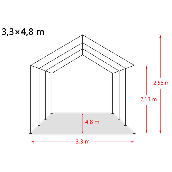 vidaXL Removable Livestock Tent PVC 550 g/m² 3.3x4.8 m Dark Green - Image 9