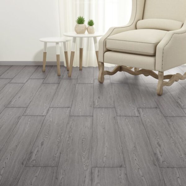vidaXL Non Self-adhesive PVC Flooring Planks 5.26 m² 2 mm Dark Grey - Image 4