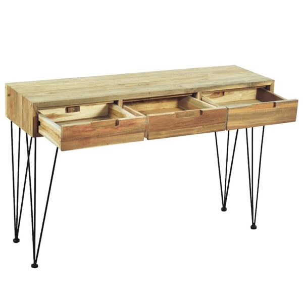 vidaXL Console Table 120x35x76 cm Solid Teak - Image 2