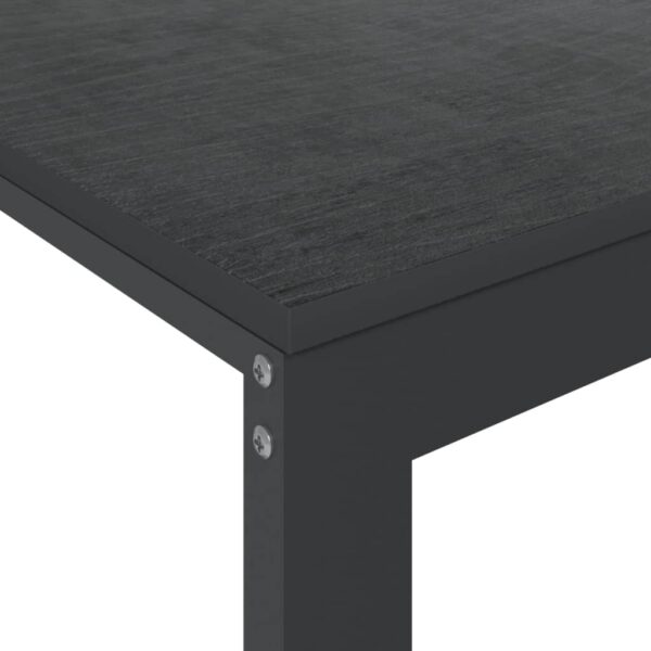 vidaXL Computer Desk Black 110x60x73 cm Engineered Wood - Image 4