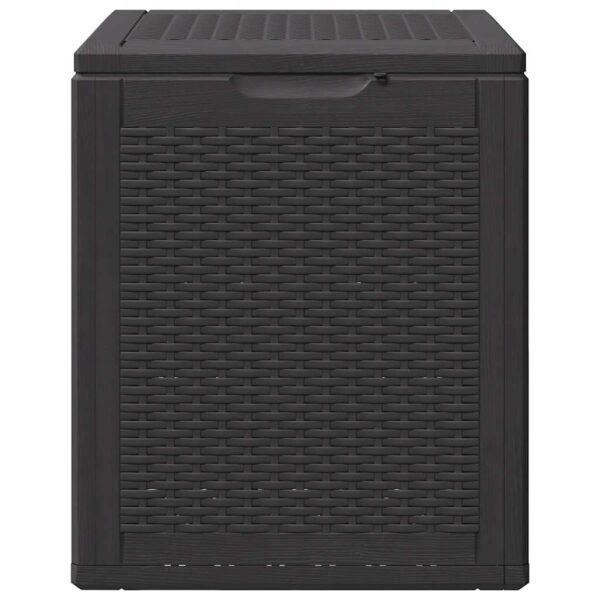 vidaXL Garden Storage Box 90L Black PP Rattan - Image 3