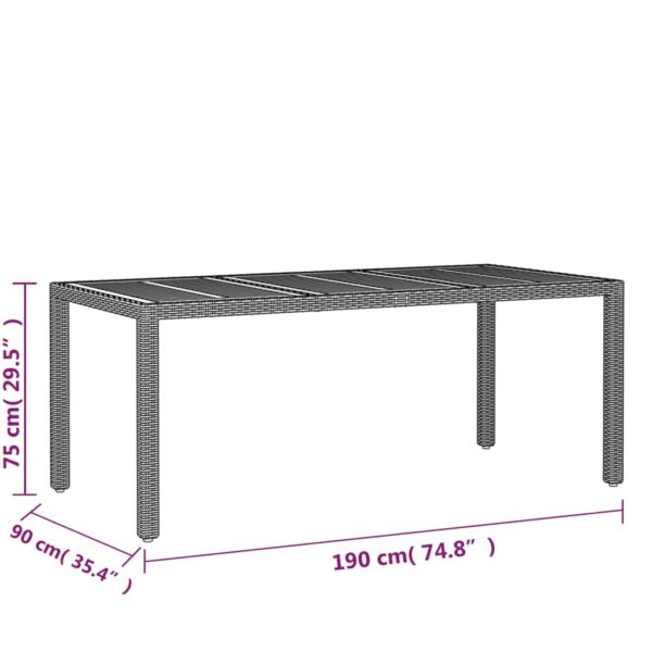 vidaXL 7 Piece Garden Dining Set Poly Rattan Grey - Image 8