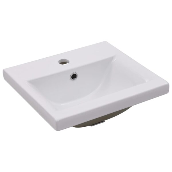 vidaXL Built-in Basin 42x39x18 cm Ceramic White - Image 2