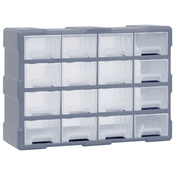 vidaXL Multi-drawer Organiser with 16 Middle Drawers 52x16x37 cm - Image 1