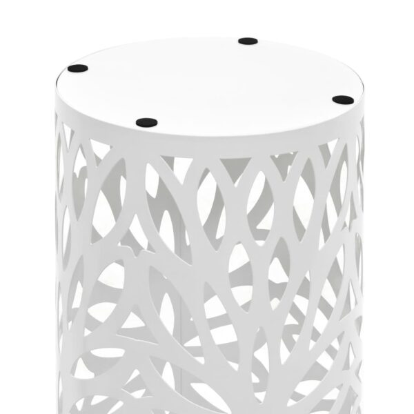 vidaXL Umbrella Stand Leaves Steel White - Image 3